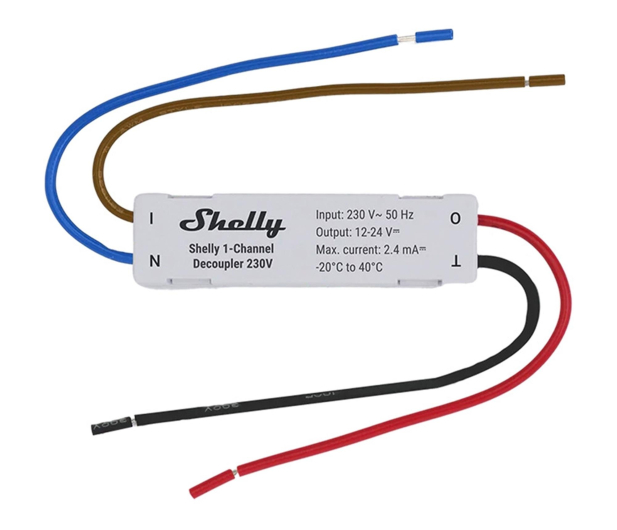 Shelly Odsprzęgacz 1-kanałowy Decoupler 230V - 1490047 - zdjęcie 3